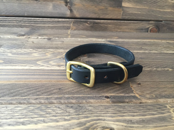 'HENLEY' LEATHER Classic Dog Collar - 5/8