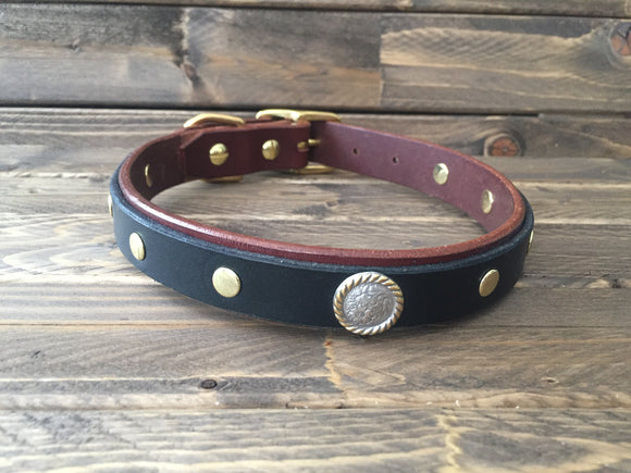 'COOPER' SELECT LEATHER Dog Collar  1