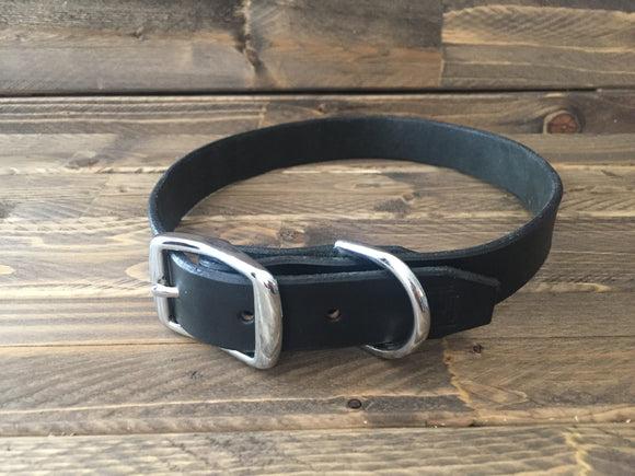 'HENLEY' LEATHER Classic Dog Collar  1